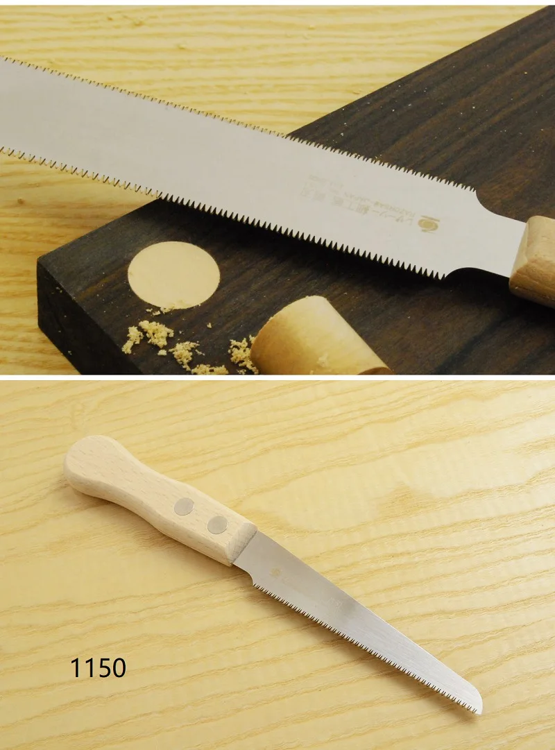 1150/1151 Japanese Joinery saw Flush Cutting Saw Double Edges Fine Woodworking Wood nail cut Made in Japan 3