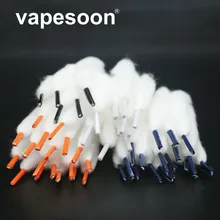 200pcs Vape Cotton prebuilt organic cotton for replacement reload rta RDA RBA RDTA Atomizer