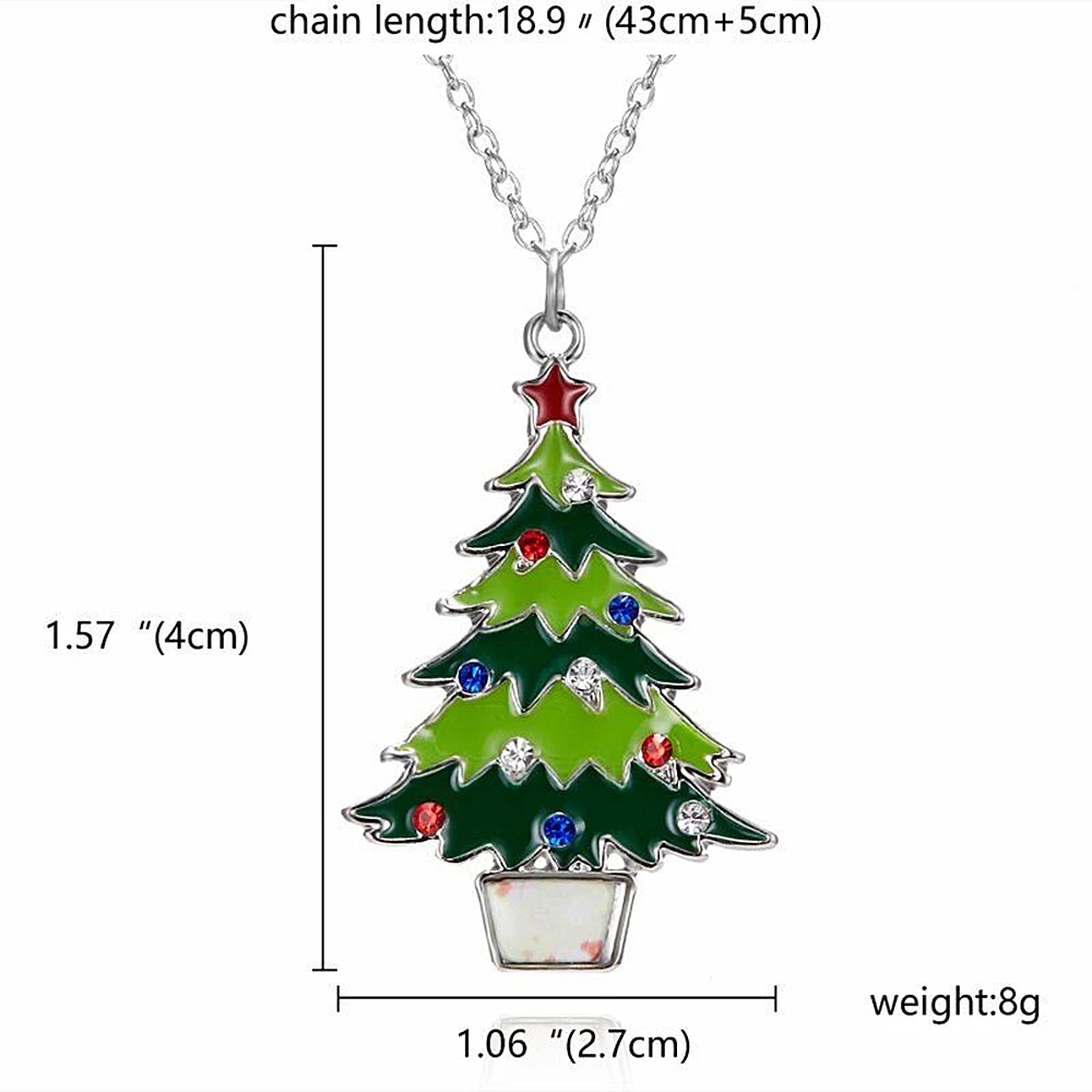Новая мода Рождественская елка Снеговик Санта-Клаус женское ожерелье с подвеской свитер цепь ювелирные изделия, представительное ожерелье - Окраска металла: Q514