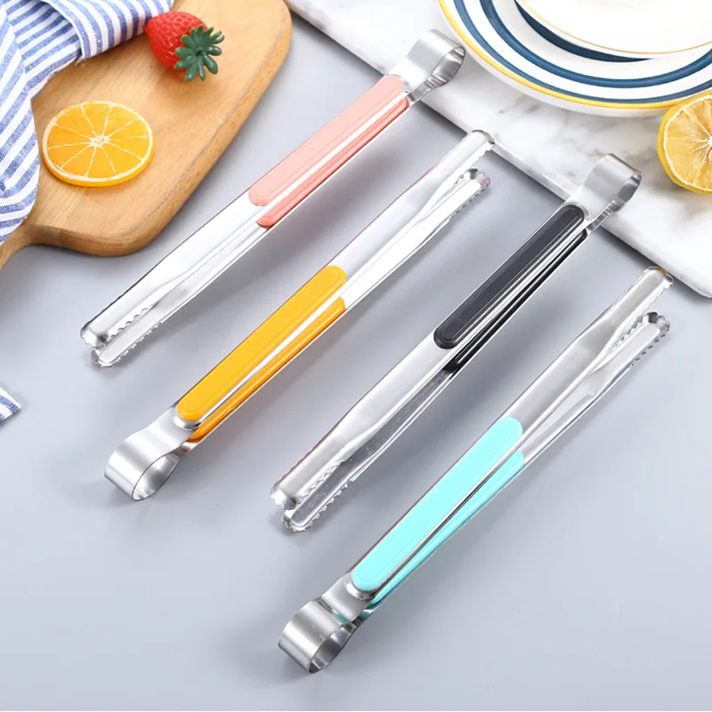 Korean stainless steel barbecue tongs kitchen tools steak barbecue tongs buffet food bread