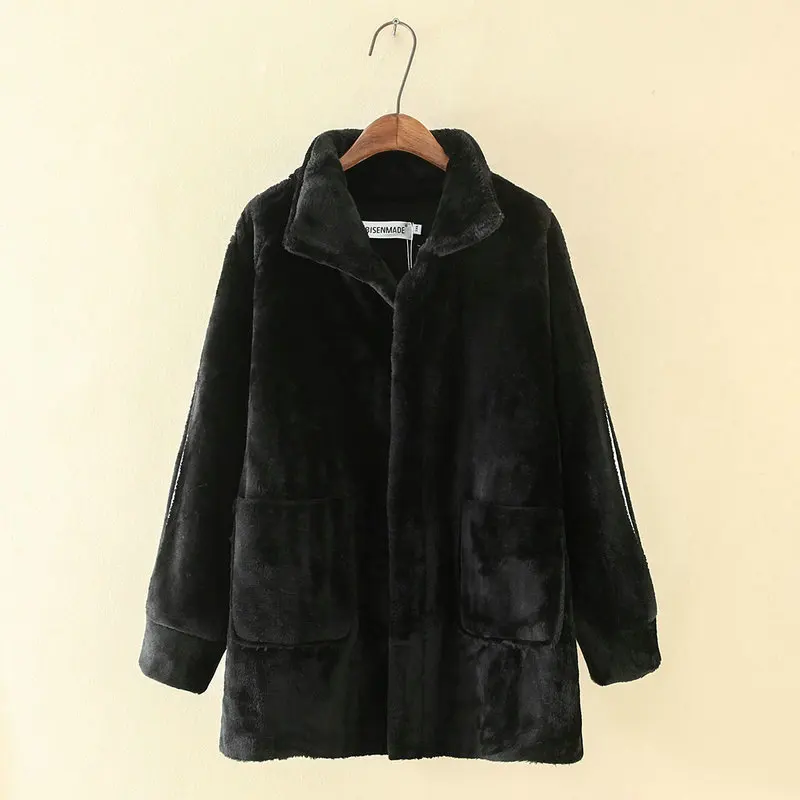TUHAO OFFICE LADY Elegant White Black Faux Fur Coats Large Size 5XL 4XL 3XL Women's Autumn Winter Lamb Wool Coat LZ72