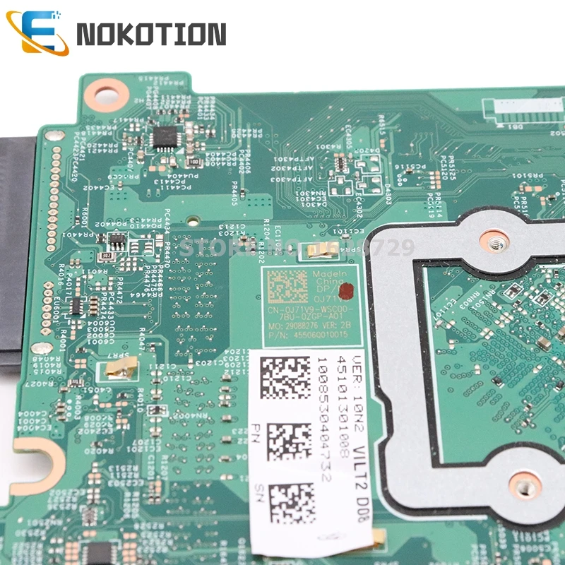 NOKOTION для Dell Inspiron 11 3168 материнская плата для ноутбука SR2KL N3710 cpu DRAX BSW 1SP MB 15299-2 Y619T CN-0J71V9 0J71V9 материнская плата