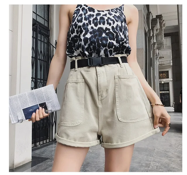 Women Denim Shorts With Pockets Jeans 