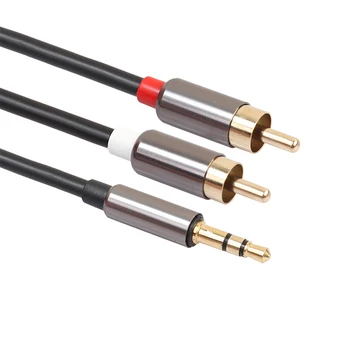 

2020 New 3.5mm Jack Rca Aux Cable 1m RCA Cable 2RCA To 3.5 Audio Cable For Phone Edifer Home Theater DVD 2RCA Audio Cable