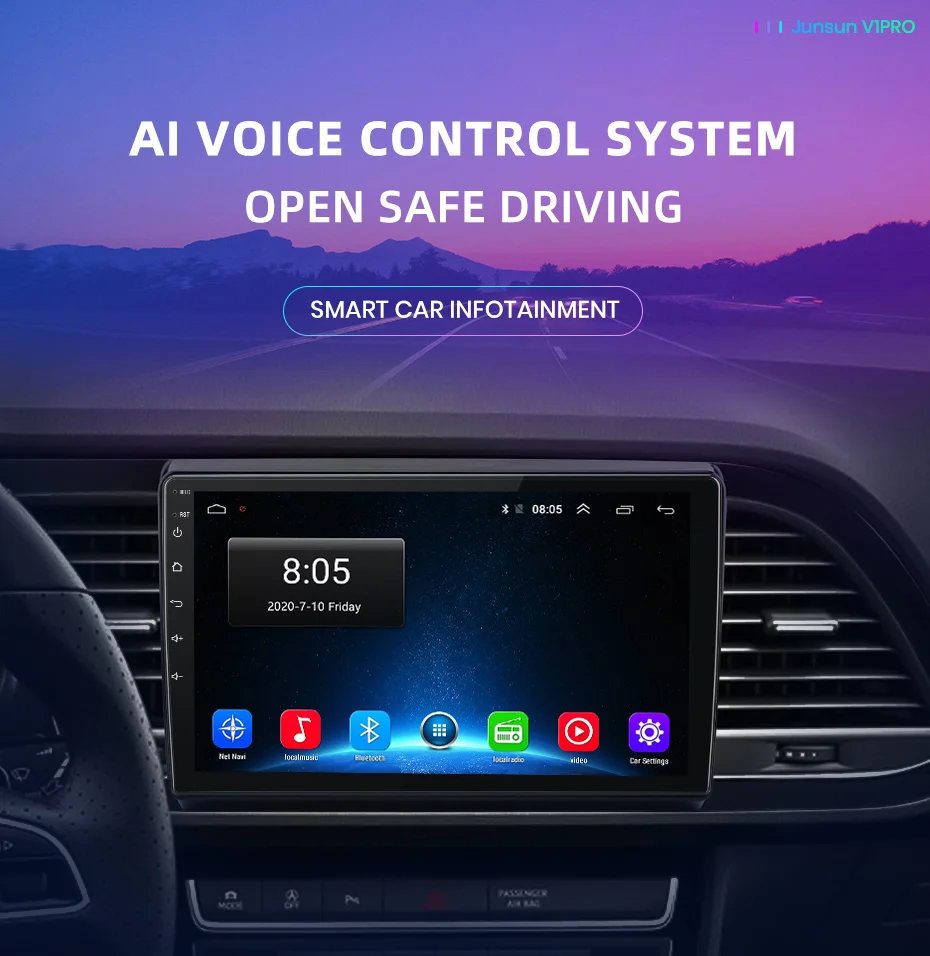 Junsun V1pro AI Voice For Seat Leon 3 2012 2020 car radio 2 din