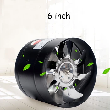 

6 inch kitchen toilet exhaustfan louver 6" pipe exhaust fan air ventilation ceiling booster Blower metal exhauster 150mm