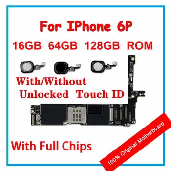 

100% Original 16gb / 64gb / 128gb Motherboard for iphone 6 Plus Unlocked Logic Boards for iphone 6P Without / with Fingerprint