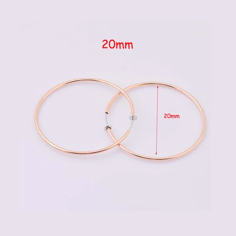 Diameter 2/4/6cm Ear Clips Rings Punk Women Non-Pierced Hoop Earrings Houndstooth Goth Fake Clip-On Circle Earrings Jewelry