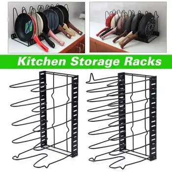 

8 Tiers Iron Storage Racks Kitchen Organizer Shelf Holder Black Drain Rack Drying for Sink for Tableware Kitchen Organizer