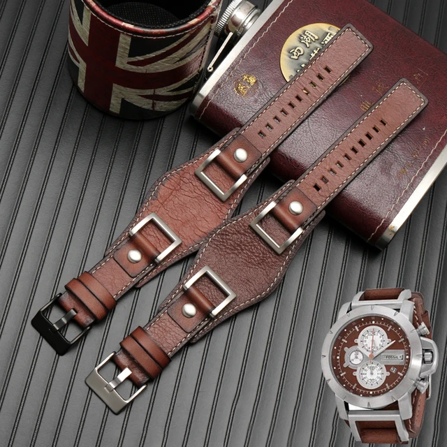 Buy Men's Wrist Watch Leather Bracelet, Steampunk Watch, Military Watch,  Brown Leather Cuff Online in India - Etsy