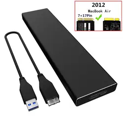 Внешний жесткий диск чехол для 2012 MacBook Air SSD USB 3,0 A1465 A1466 SSD адаптер Корпус для MD223 MD224 MD231 M232