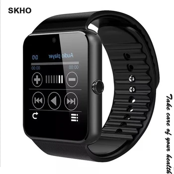

SKHO Smart Watch GT08 with Upgraded Silver Color Battery Motherboard Touch Screen Bluetooth Camera Music Men Wrist Smartwatch