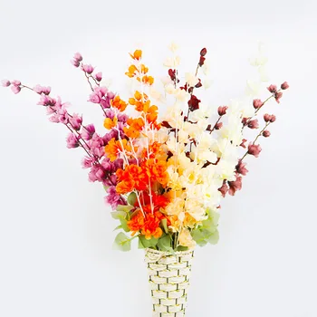 

5 Fork Large Hyacinth Model Silk Flower European Style High-End Wedding Home Props Decoration Large Swallows