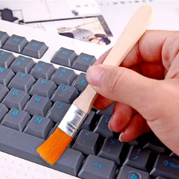 

1 pc Soft Hair Small Brush Laptop Keyboard Brush Clean Screen Crevice Dust Cleaning Brush Wood for Keyboard