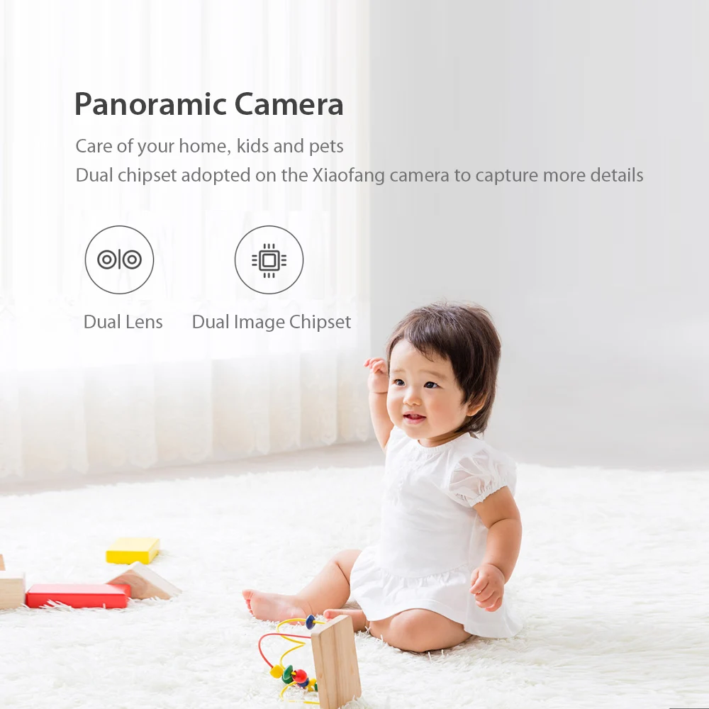 Новая Xiaomi Hualai Xiaofang 1080P умная сетевая ip-камера с двумя объективами 360 панорамная камера двусторонняя поддержка аудио VR для умного дома