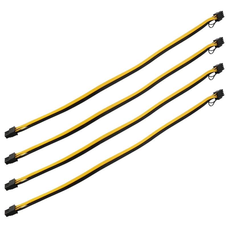 6 контактов PCI-E до 8 (6 + 2) (штырь-штырь) силовой кабель GPU 50 см для графических карт