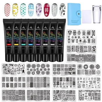 

BIUTEE Nail Stamping Gel Polish Varnish Colorful UV Stamping Plates Printing Polish Gel Set Nails BIUTEE Poly gel Kit Nail Art