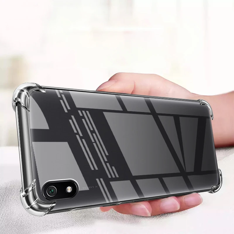 For Redmi 7A Go Case Cover Silicone Shockproof Pocophone F1 Xiaomi Mi CC9 Note 10 Pro A3 Transparent Clear Protective Cases |