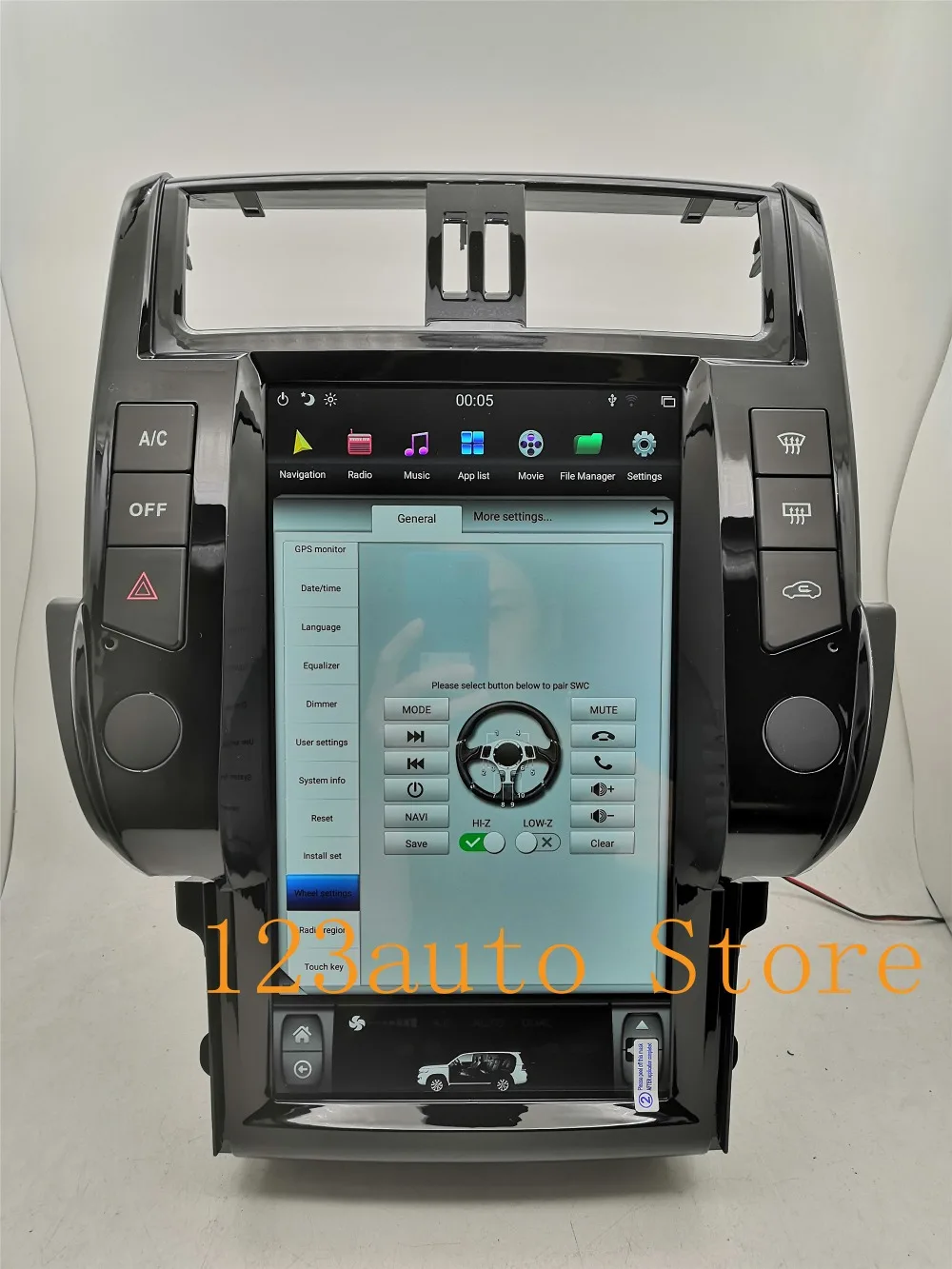 13,6 дюймов вертикальный Tesla стиль Android 8,1 автомобильный DVD gps плеер для toyota Land Cruiser Prado 150 2010-2013- PX6 ips