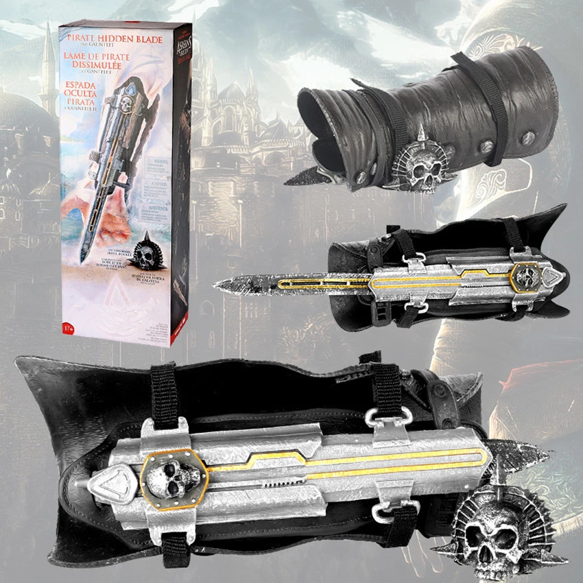 Новинка 1:1 пират скрытый клинок рукав меч фигурка assassins скрытый клинок оружие Эдварда для косплея детская игрушка подарок