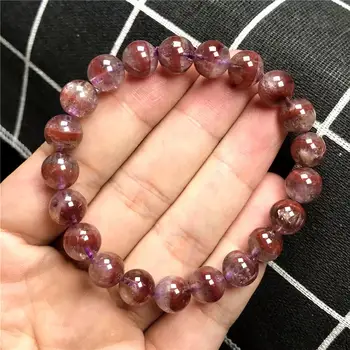 

9mm Natural Purple Red Auralite 23 Beads Bracelet For Women Lady Man Crystal Stretch Canada Round Beads Fashion Jewelry AAAAA