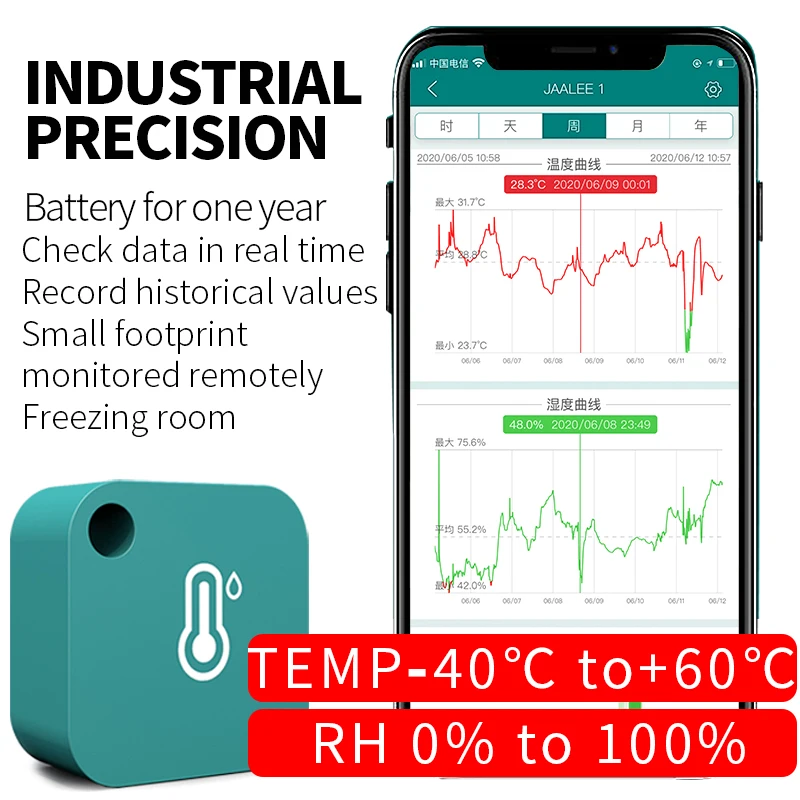Jaalee-Monitor de temperatura/humedad/Dewpoint/VPD inalámbrico, Sensor inteligente, registrador de datos, Monitor de exportación, refrigerador, congelador, Reptiles, Humidor