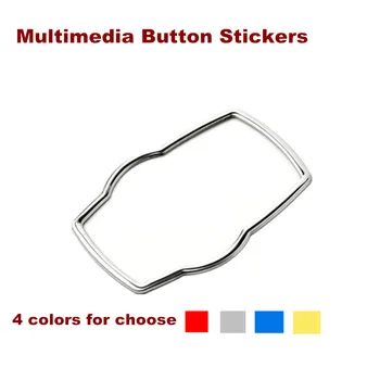 

New Car Multimedia Button Decoration Stickers For BMW X1 X3 X5 X6 E70 E83 E90 E91 F15 F16 F20 F21 F30 F10 Car Accessories