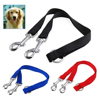 

HOT Duplex Double Dog Coupler Twin Lead 2 Way Two Pet Dogs Walking Leash Safety See original listing