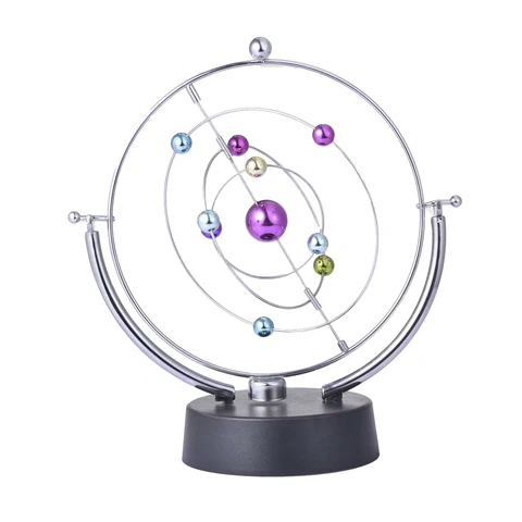 Perpetual Motion Swing Celestial Globe Newton Pendulum Model Kinetic Orbital Revolving Gadget Home Decor Craft Ornament