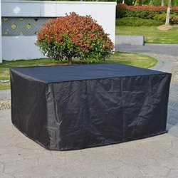 Versatile Waterproof Outdoor Furniture Cover in Silver - 255X130X80cm (Black)