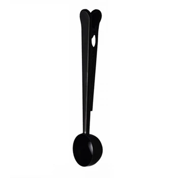 

10 Pcs304 Stainless Steel Coffee Spoon Clip Multifunctional Bag Sealing Clip Black Stainless Steel Tea Spoon