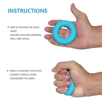 

1PC Professional Silicone Hand Grip Ring Finger Strength Exerciser Grips 30-50LB Workout