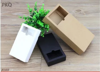 

10pcs Black kraft paper gift storage Cardboard Box craft Packaging box brown Paper Gift box with lid Gift carton cardboard box