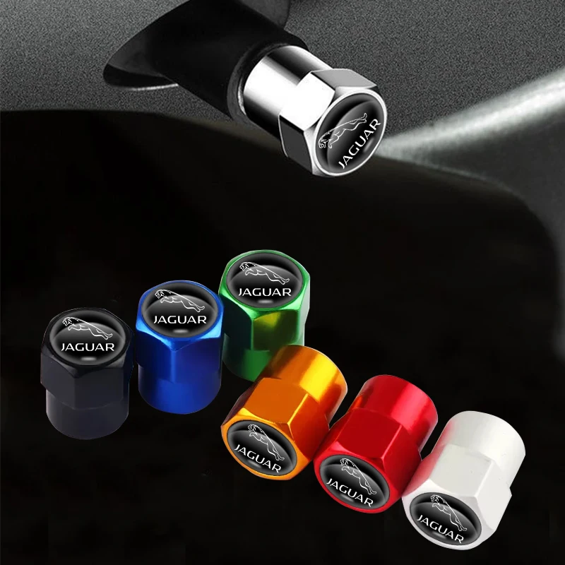 4pcs/Set Metal Car Wheel Tire Valve Caps For Jaguar XF XJ F-Type E-Type F-Pace E-Pace X-Type S-Type XKR Auto Styling Accessories
