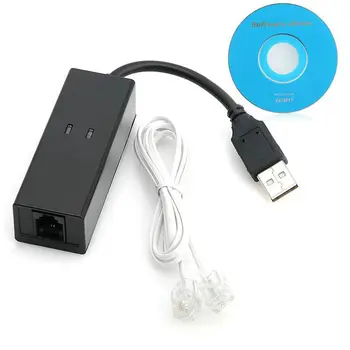 

USB 56K External Dial Up Fax Data Modem V.90 V.92 Win7 32/64 Bit XP with Conexant chip