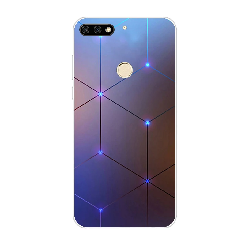 Небесно-голубой Чехол для huawei Honor 7C, чехол на huawei Honor7C, 5,7 дюймов, мягкий силиконовый чехол для телефона huawei Honor 7C, Aum-L41, чехлы из ТПУ - Цвет: Небесно-голубой