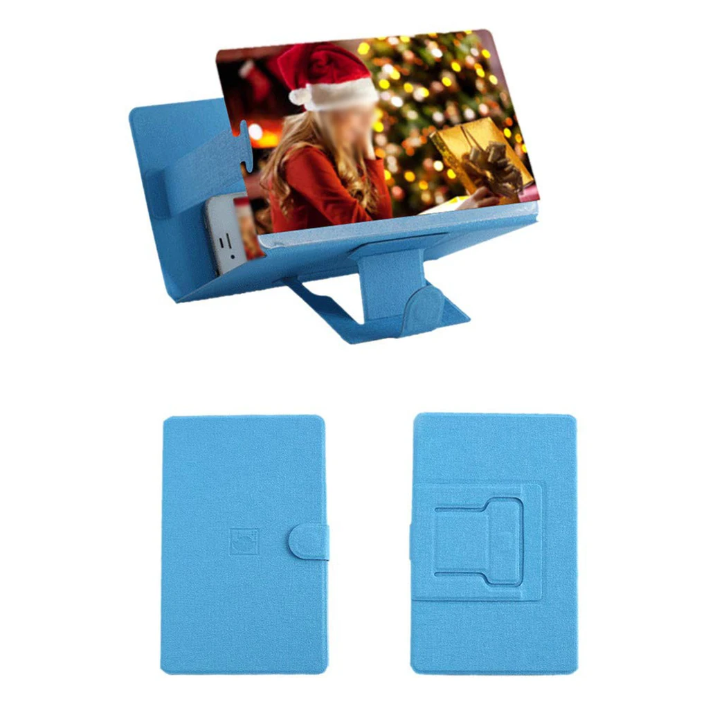 

new 8 Inch 3D Phone Screen Magnifier Stereoscopic Amplifying Desktop Leather Bracket Mobile Holder Stand
