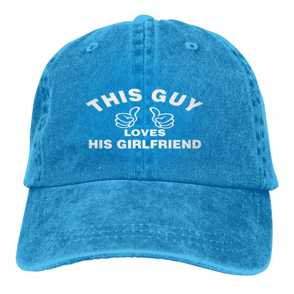 Этот паренек любит GF Casquette черные унисекс Мужские Женские джинсовые бейсболка с ремешком кепки Регулируемый Гольф папа шляпа