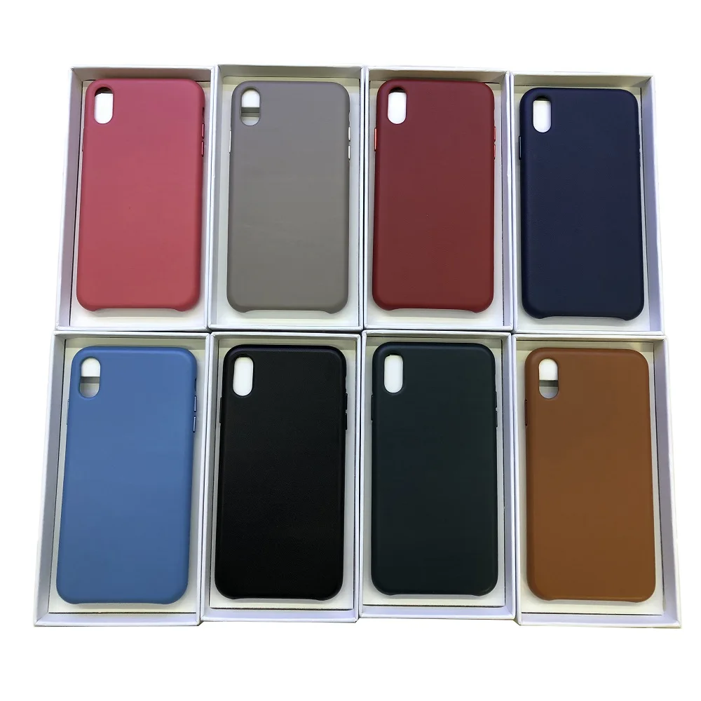Официальный чехол из натуральной кожи для iphone X, XS, XR, XS, MAX, металлическая кнопка, настоящий кожаный чехол для iphone 7, 8, 8 Plus, чехол