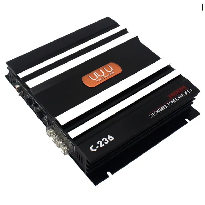 C-236 3800W 2 canales de Audio del coche 12V CC filtro de paso bajo Subwoofer - 3