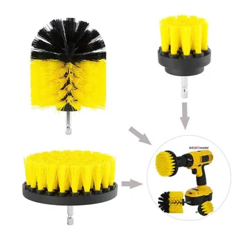 

3pcs Power Scrubber Brush Set For Bathroom Drill Scrubber Brush For Cleaning Cordless Drill Attachment Kit Power Scrub Brush