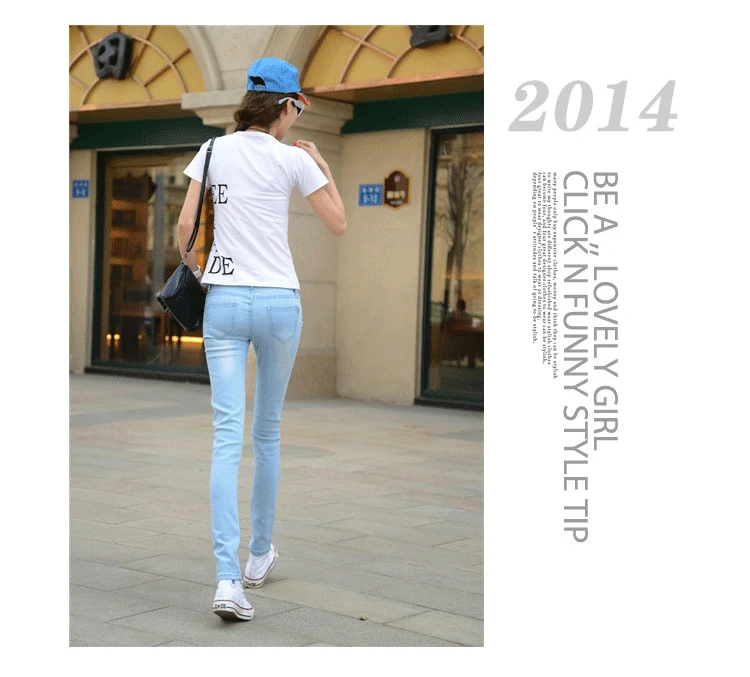 Высокая талия джинсы стрейч и фигура Строительные джинсы скинни, карандаш штаны и брюки для девочек осень и зима Корейская версия