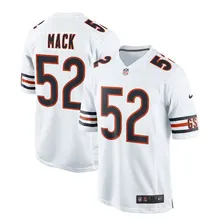 Все сшитые Чикаго Новые качественные мужские медведи Khalil Mack Белые Джерси