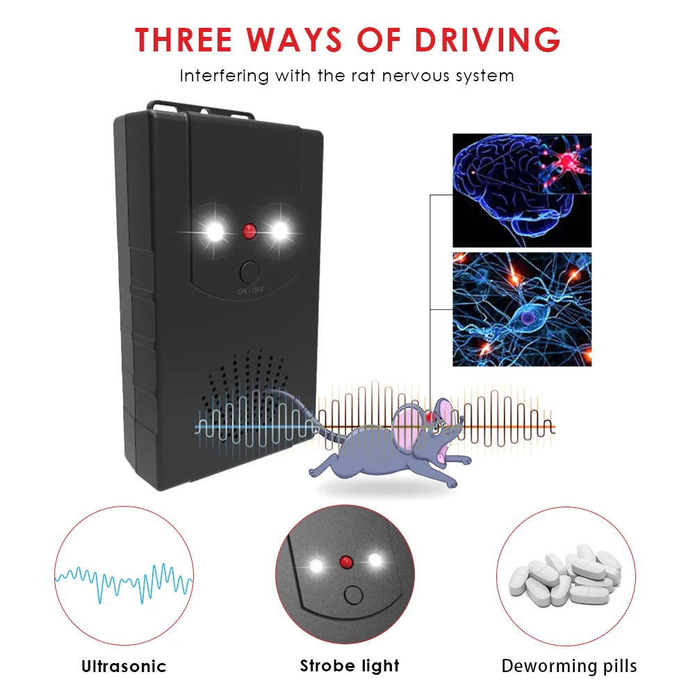 

UBX-1 Under Hood Mice Repeller Ultrasonic Car Rat Repeller Low Power Repeller for Home Garden Non-Toxic Repeller Pest Controller