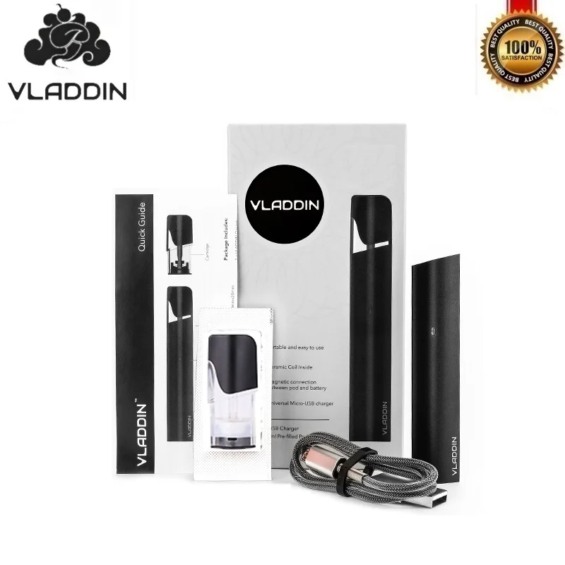 

Vladdin Pod System Electronic Cigarettes Kit 1.5ml Cartridge Vape 12W Built-in 350mah with Gift Leather Bag VS Limitless Pulse