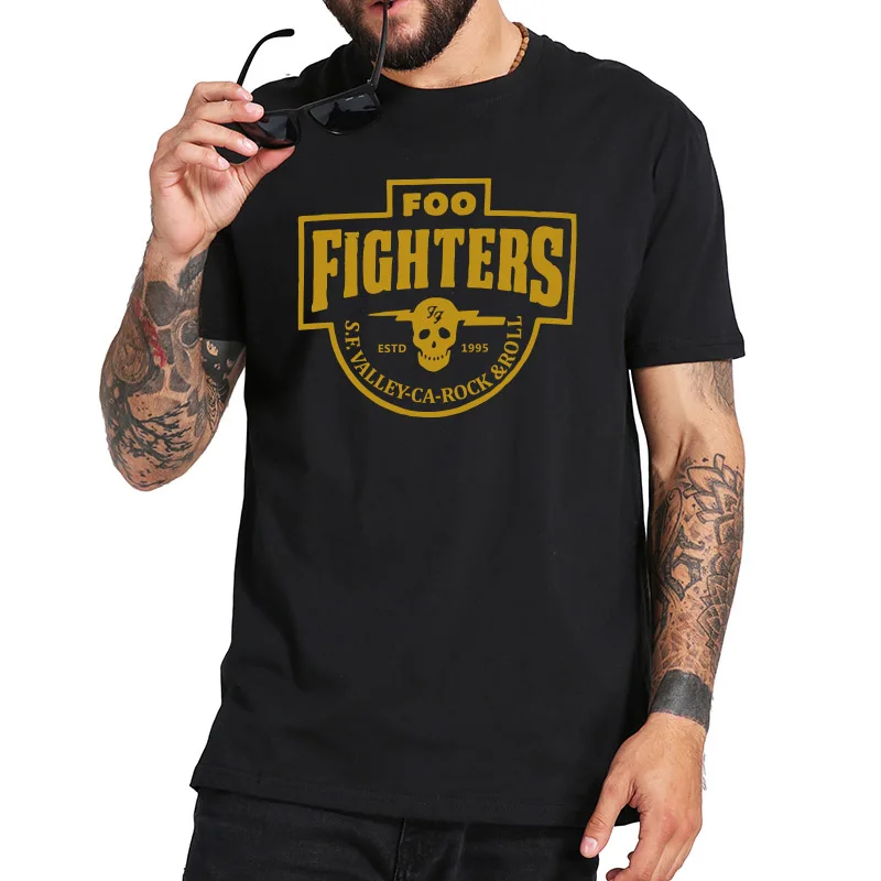 

Foo Fighters T Shirt S.F. Valley Rock Band Tshirt Fashion Casual Breathable Fitness Crew Neck EU Size 100% Cotton Tops