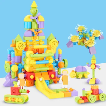 

28-189PCS Big Size Magnetic Blocks DIY Building Bricks Designer Construction Magnet Designer Educational Toys For Children