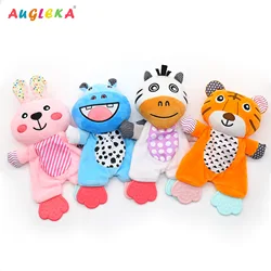 AUGLEKA muñecos de animales de peluche para bebés, mordedor de silicona suave y cómodo, juguete colgante para cama, novedad