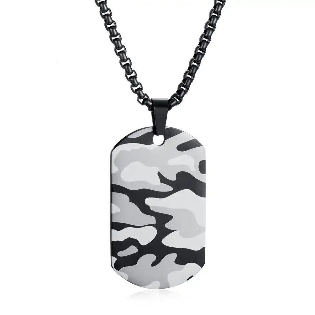 camo dog tag necklace