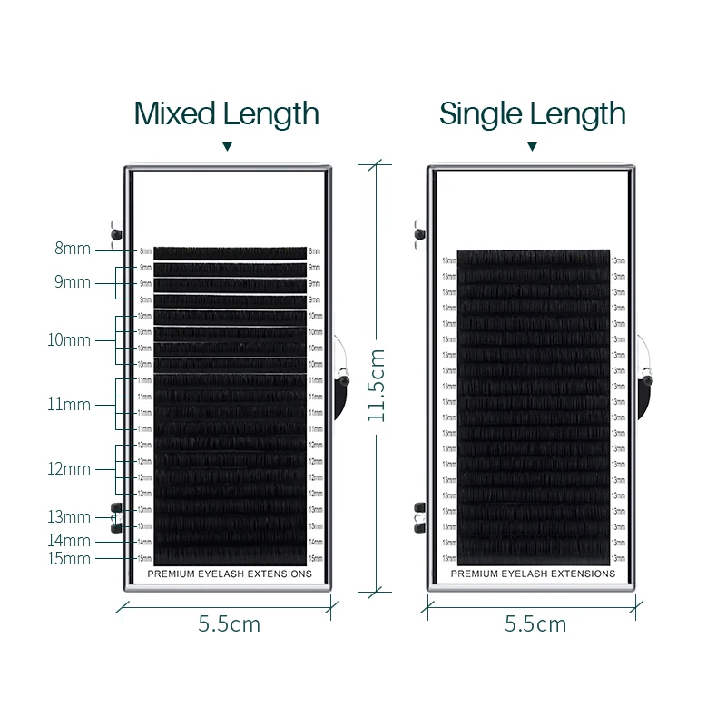 H&L SINCE 1990 20Rows Faux Individual Lashes Maquiagem cilios for Professionals Black Soft Eyelash Extension Thin Tape